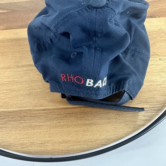 Rhoback Navy Blue Adjustable Baseball Cap With Embroidered Dog Logo & Text - Picture 3 of 4